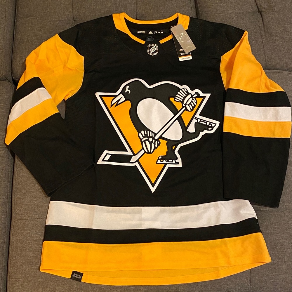 *New* Pittsburg Penguins Adidas Prime Green NHL Home Jersey Size 46 / Mens Small